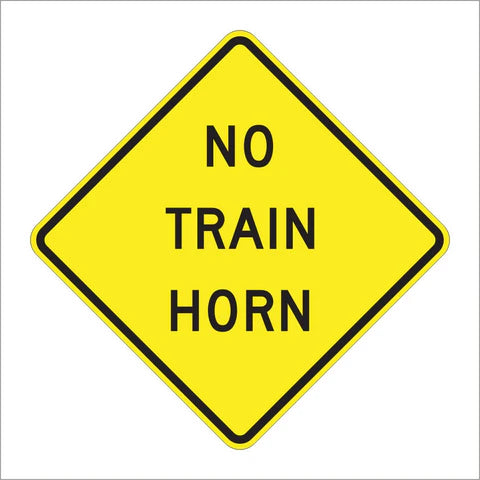W10-9 No Train Horn Sign