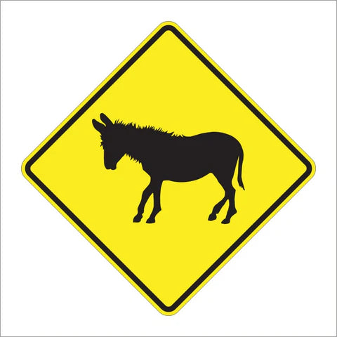 W11-19 Donkey Sign