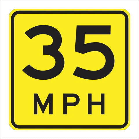 W13-1P Advisory Speed Sign