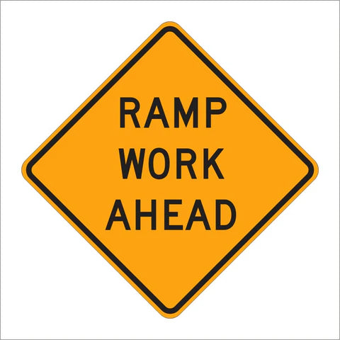 W20-1 Alternate Ramp Work Ahead Sign