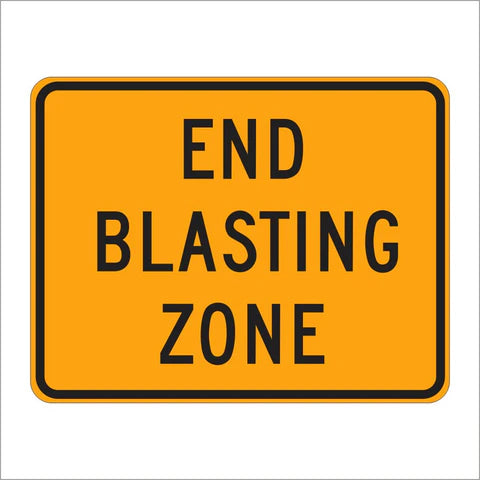 W22-3 End Blasting Zone Sign