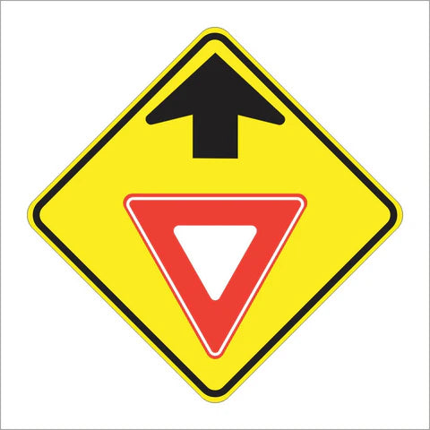 W3-2 Yield Ahead Sign