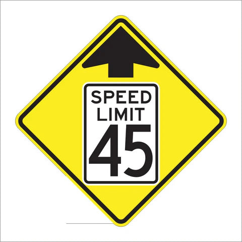 W3-5 Speed Reduction Ahead Sign