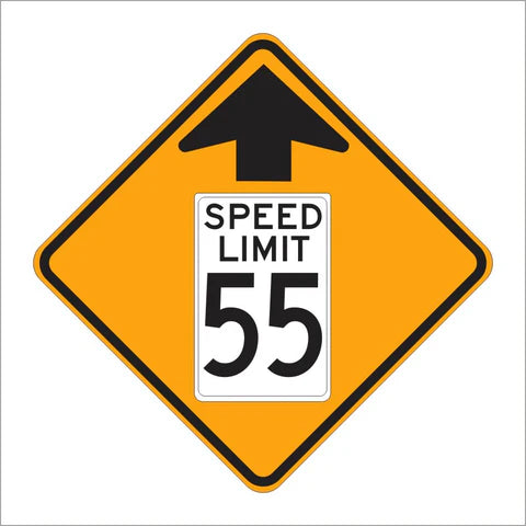 W3-5 Speed Reduction Ahead Sign