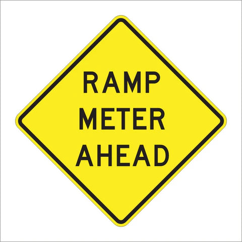 W3-7 Ramp Meter Ahead Sign