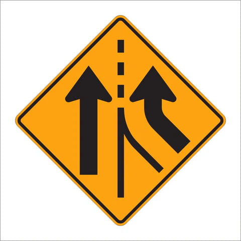 W4-3 Added Lane Sign