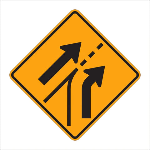 W4-6 Entering Added Lane Sign