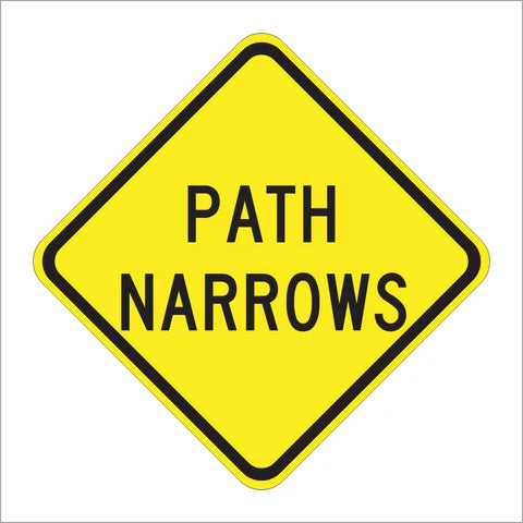 W5-4A Path Narrows Sign
