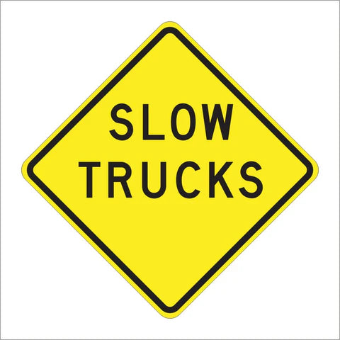 W51 (CA) Slow Trucks Sign