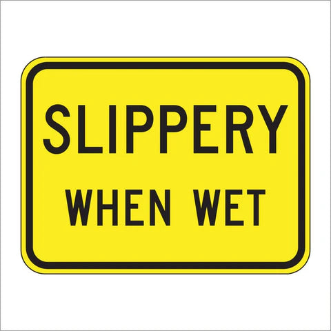 W8-10P Slippery When Wet Sign