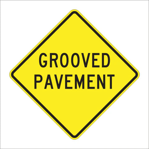 W8-15 Grooved Pavement Sign