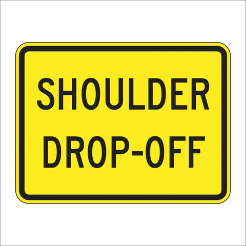 W8-17P Shoulder Drop-off Sign