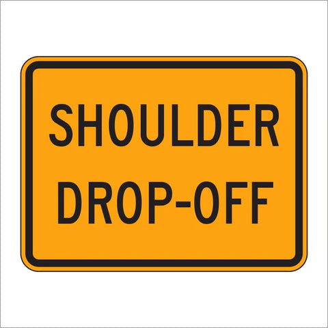 W8-17P Shoulder Drop-off Sign