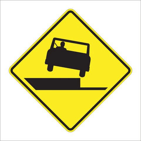 W8-17 Shoulder Drop Off Sign