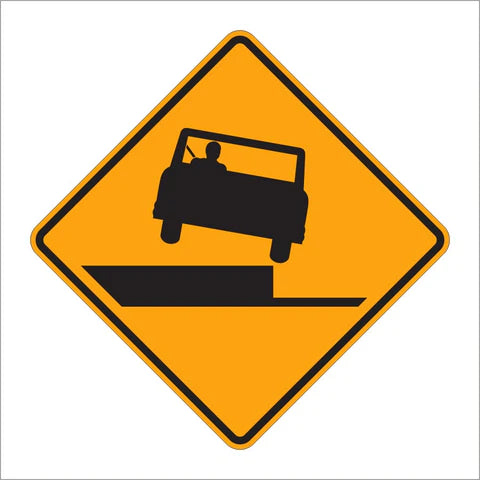 W8-17 Shoulder Drop Off Sign