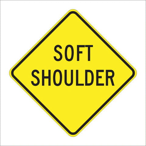 W8-4 Soft Shoulder Sign