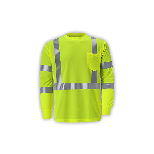 TLB135C-3 High Visibility Long Sleeve Birdseye T-shirt