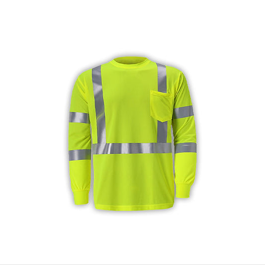 TLB135C-3 High Visibility Long Sleeve Birdseye T-shirt