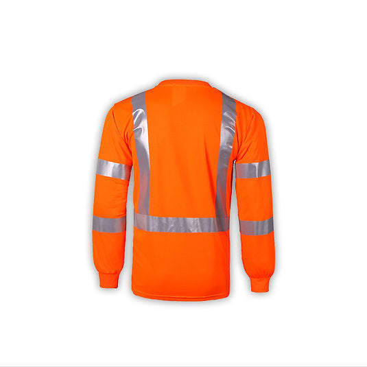 TLB133C-3 High Visibility Long Sleeve Birdseye T-shirt