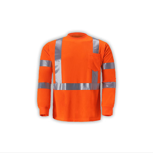 TLB133C-3 High Visibility Long Sleeve Birdseye T-shirt