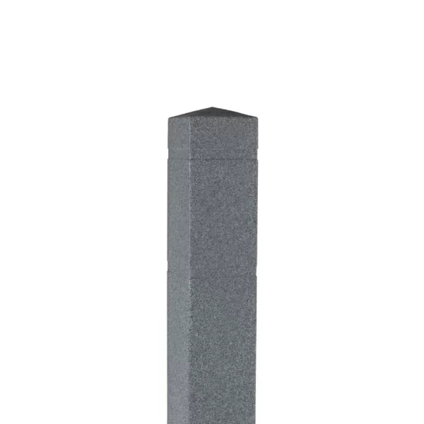 6.5” Square Bollard Cover Charcoal Gray Granite