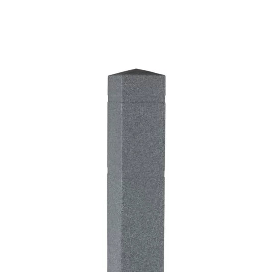 6.5” Square Bollard Cover Charcoal Gray Granite