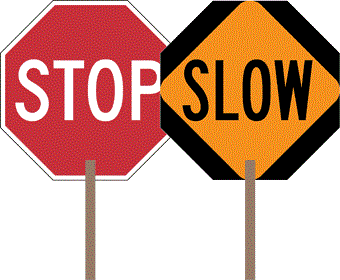 Stop / Slow Paddles 18"