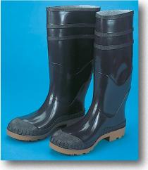 16" PVC Sock Boot Black