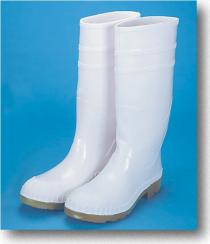 16" PVC Sock Boot White