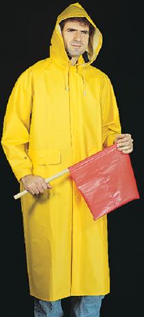 .35 mm PVC/Polyester Raincoat w/Detachable Hood
