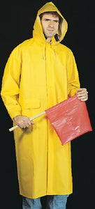 .35 mm PVC/Polyester Raincoat w/Detachable Hood