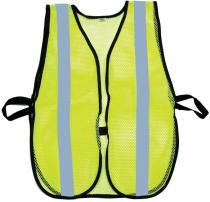 Lime Soft Mesh Safety Vest - 1" Silver Reflective
