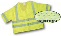 ANSI Class 3 Lime Mesh Vest w/Silver Reflective