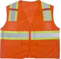 ANSI Class 2 Mesh Orange Surveyor Vest