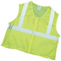 ANSI Class 2 Lime Mesh Vest w/Silver Reflective