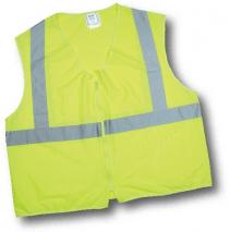 ANSI Class 2 Lime Solid Non Durable Flame Retardant Vest