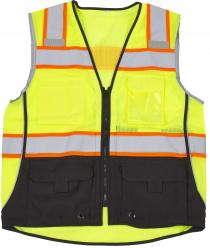 ANSI Class 2 Premium Lime/Black Safety Vest