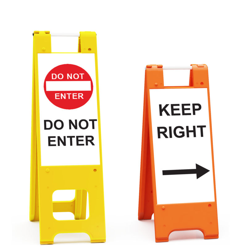 Narrowcade and Minicade Safety Signs