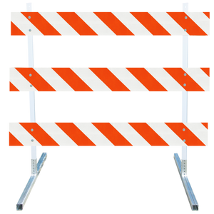 Power Post with Steel Feet Type III Barricade