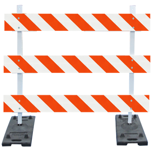 Power Post with Volcano Rubber Base Type III Barricade