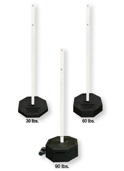 Portable Post with Rubber Base Sign Stand