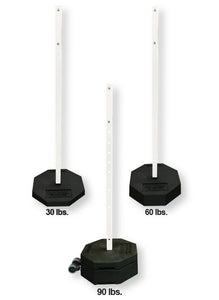 Portable Post with Rubber Base Sign Stand